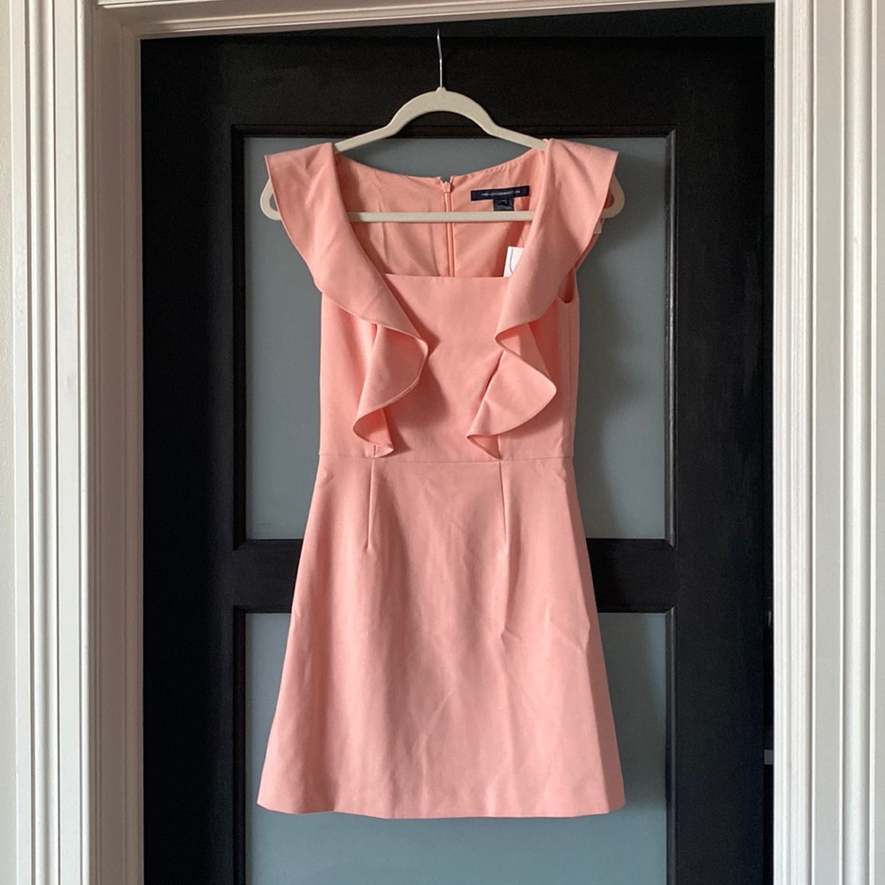 French Connection Whisper Sleeveless Ruffled Mini Dress